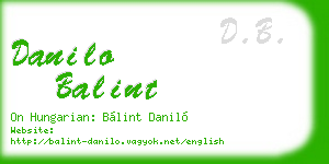 danilo balint business card
